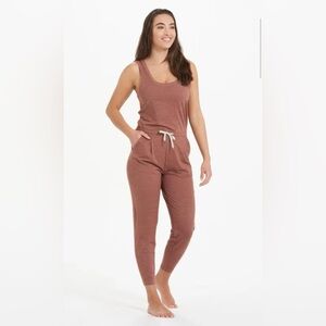 Vuori Lux Harem Jumpsuit size Large in Terracotta Heather